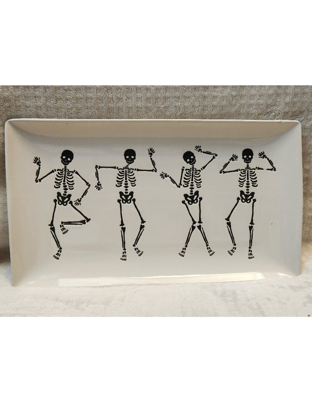 Dancing Skelton Serving Tray - NEW NIB